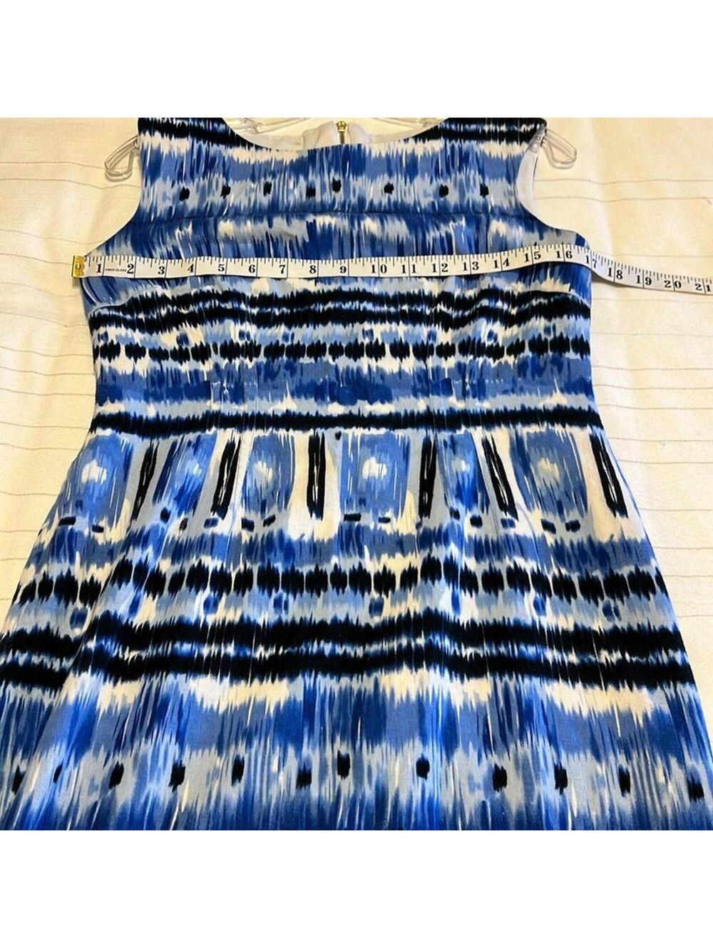 Tahari Arthur S. Levine Abstract Print Sleeveless Sheath Dress Size 4 - Picture 4 of 7